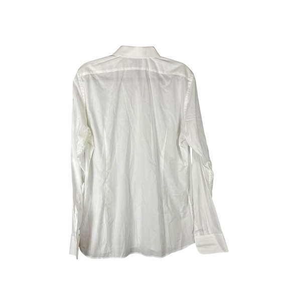 J.Lindeberg Slim Fit White Dress Shirt Men’s Size L Made in Serbia - Picture 6 of 6